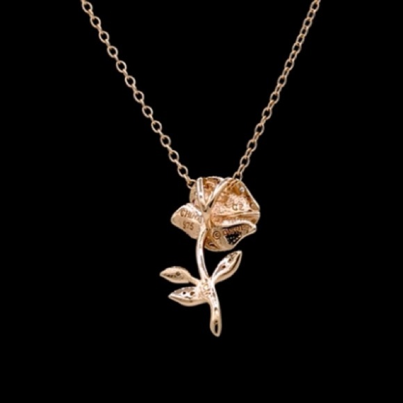 Disney Belle Enchanted Rose Beauty Beast Necklace - Picture 5 of 11
